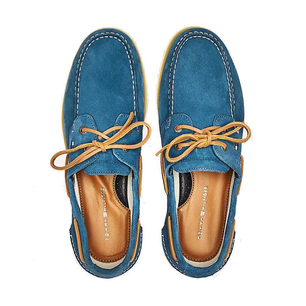 Tommy Hilfiger Classic Blue Suede Boat Shoes Jarrold